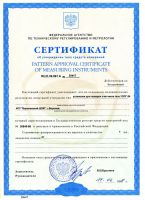 Сертификат об утверждении типа средства измерений